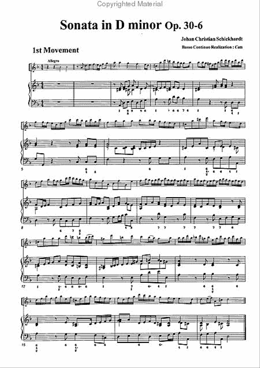 Sonata D minor, Op. 30-6 Sonata D minor, Op. 30-6 Alto Recorder scores gallery preview page 3