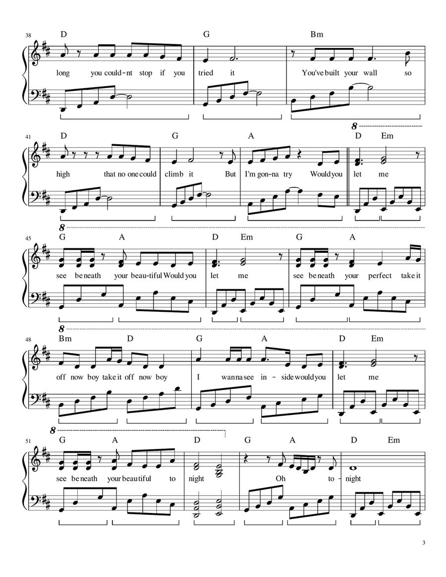 Beneath Your Beautiful Piano, Vocal scores gallery preview page 3
