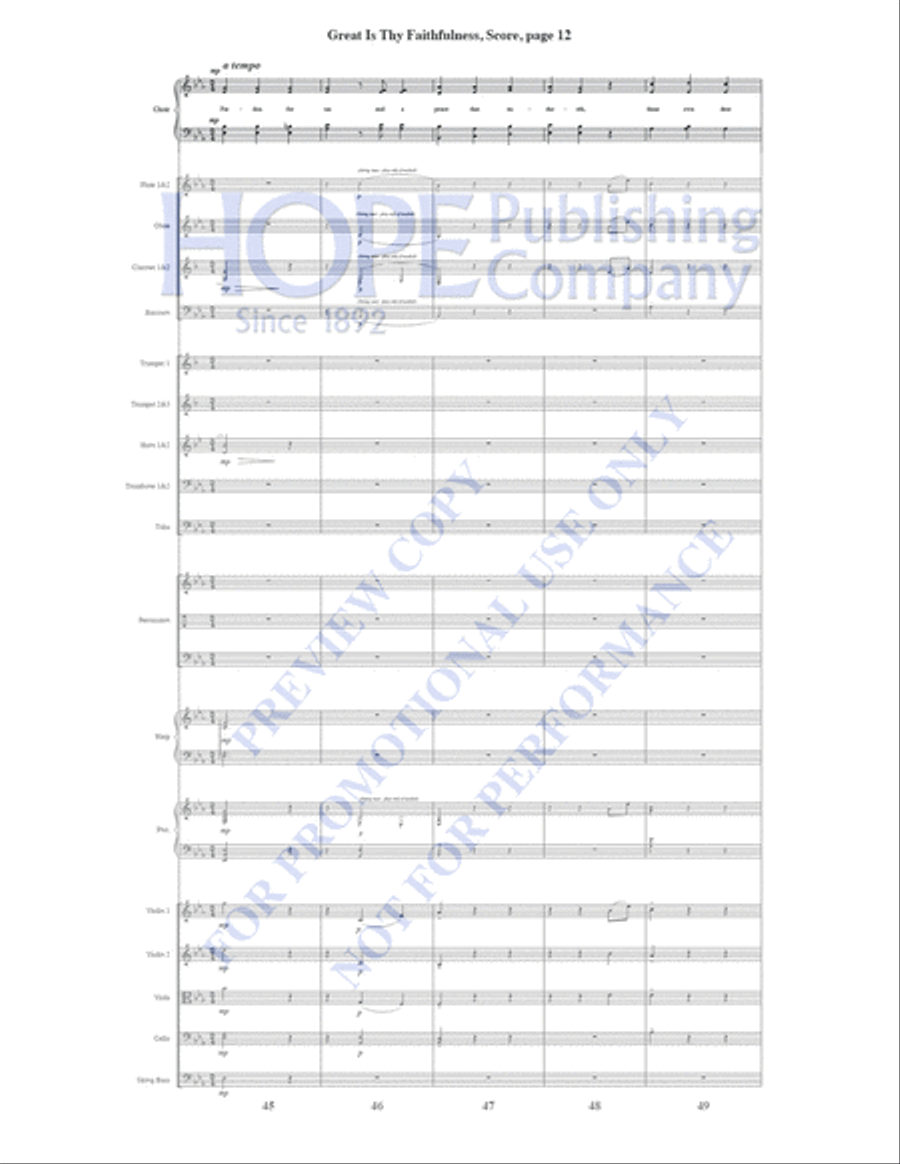 Great Is Thy Faithfulness Piano Accompaniment scores gallery preview page 13