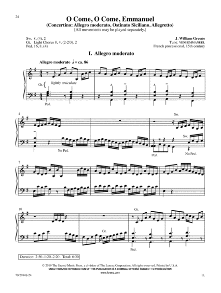 Simply Advent Organ Solo scores gallery preview page 11