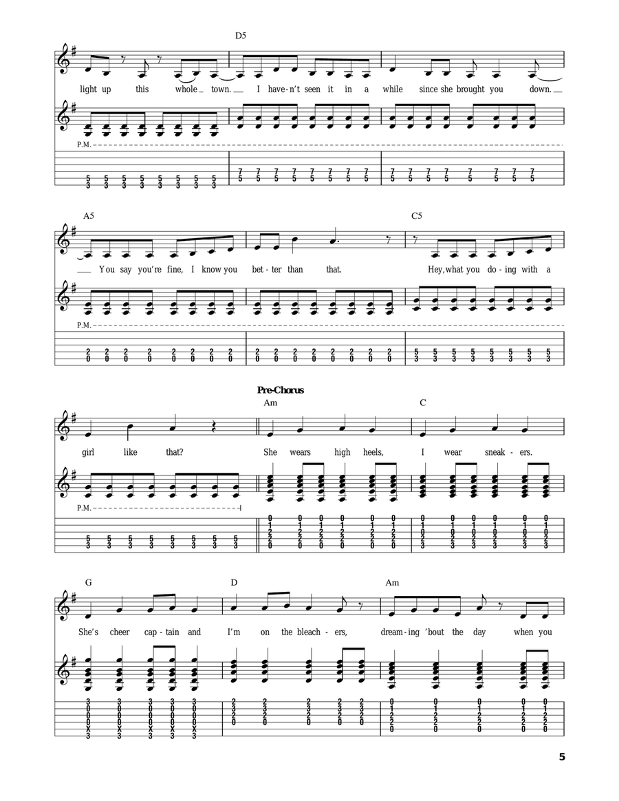 You Belong With Me Acoustic Guitar scores gallery preview page 5
