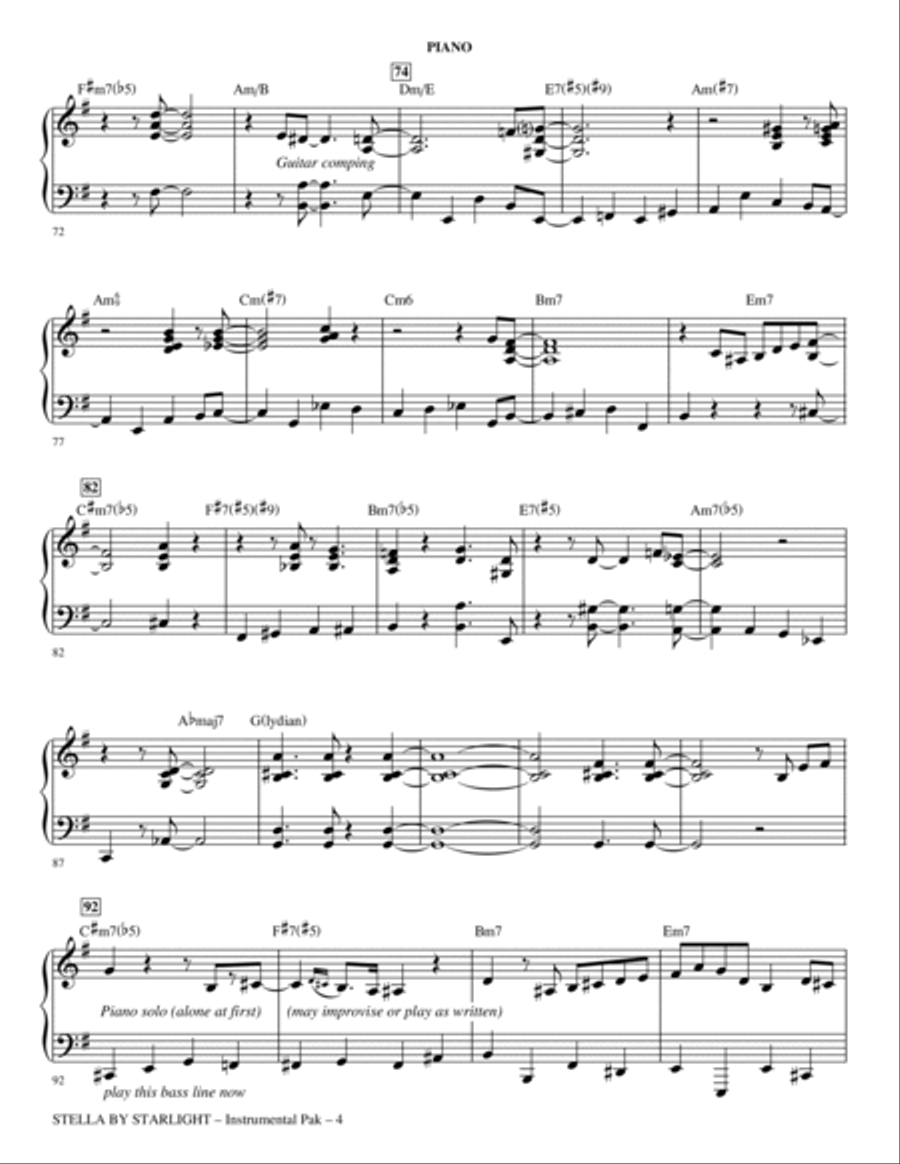 Stella By Starlight - Piano Choir scores gallery preview page 4