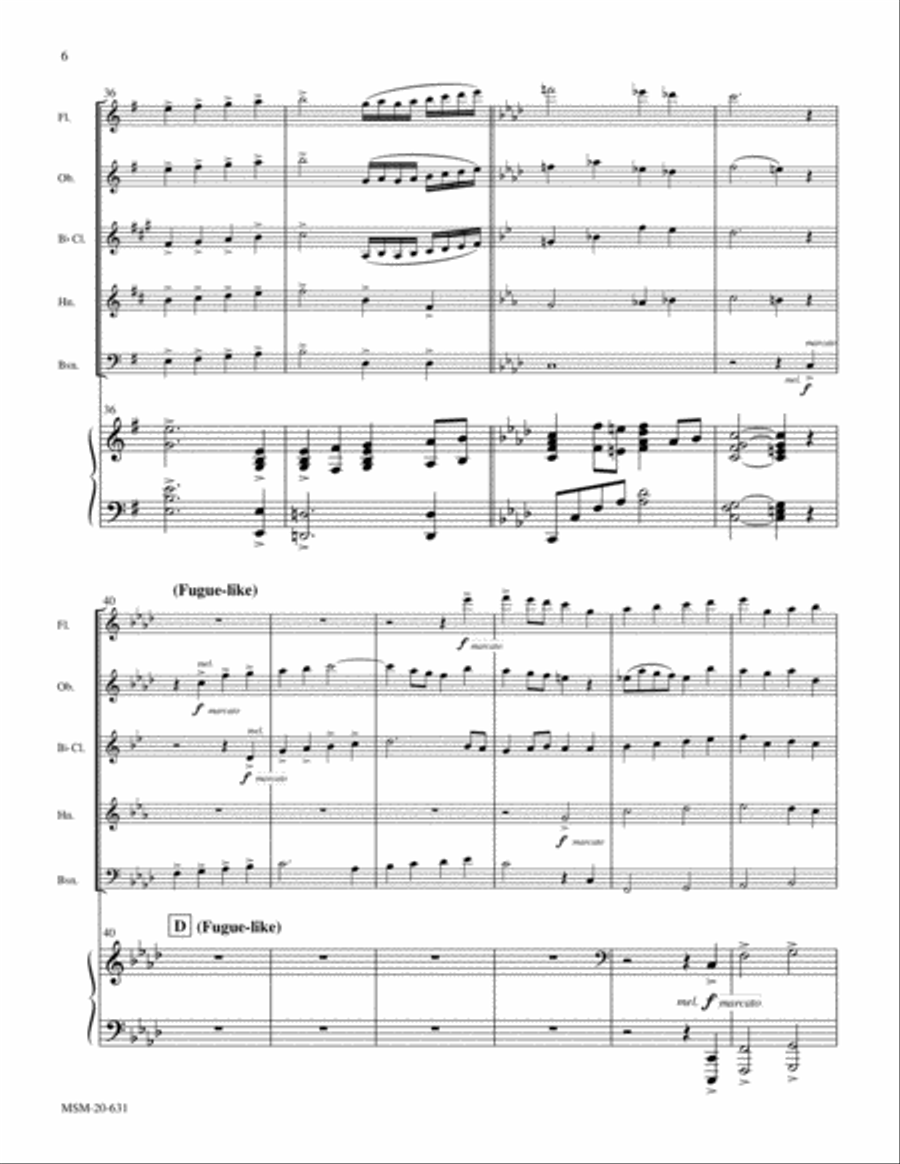 The God of Abraham Praise Woodwind Quintet scores gallery preview page 6