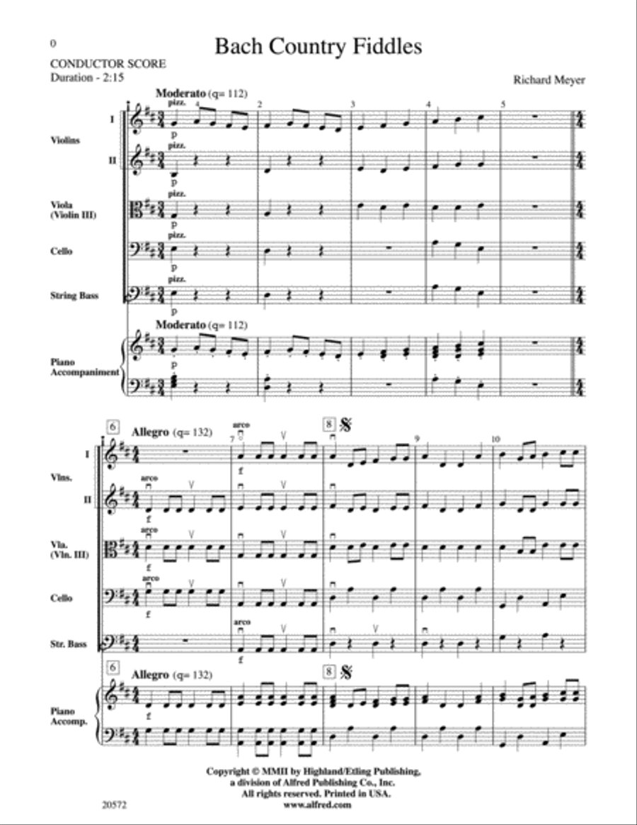 Bach Country Fiddles Orchestra scores gallery preview page 2
