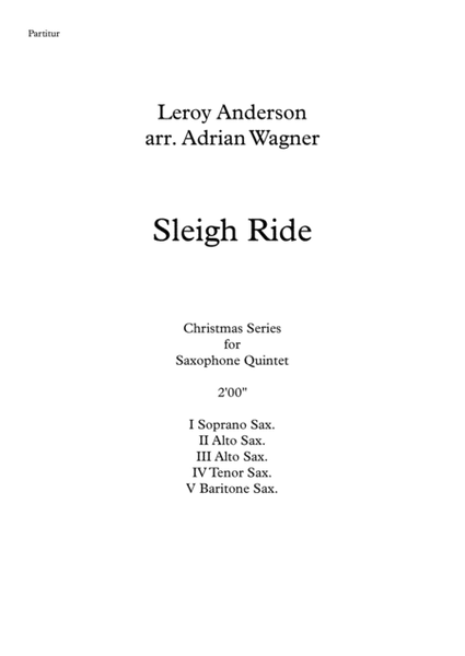 "Sleigh Ride" (Leroy Anderson) Saxophone Quintet arr. Adrian Wagner image number null