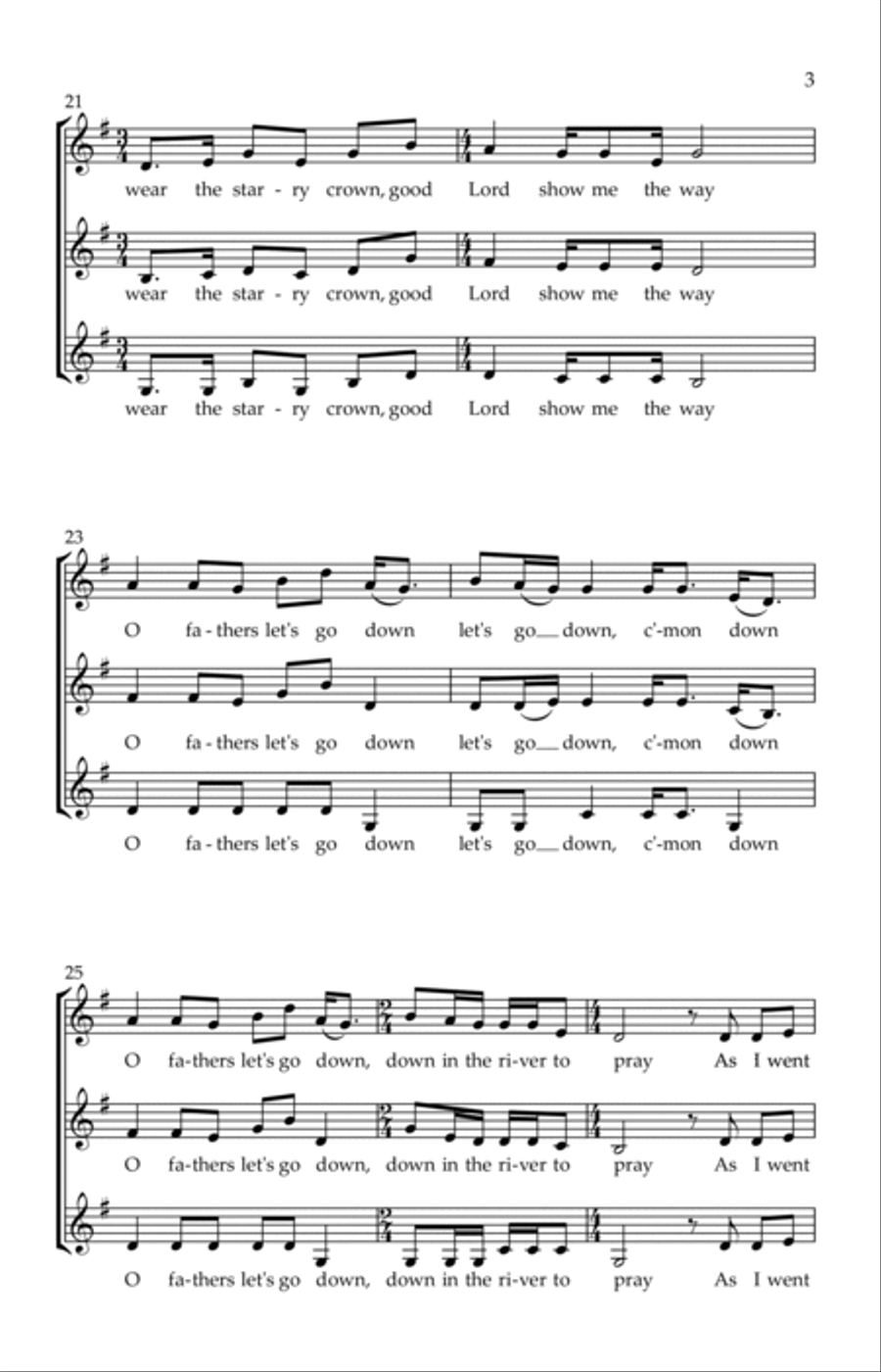 Down in the River to Pray SSAA a cappella SSAA scores gallery preview page 4