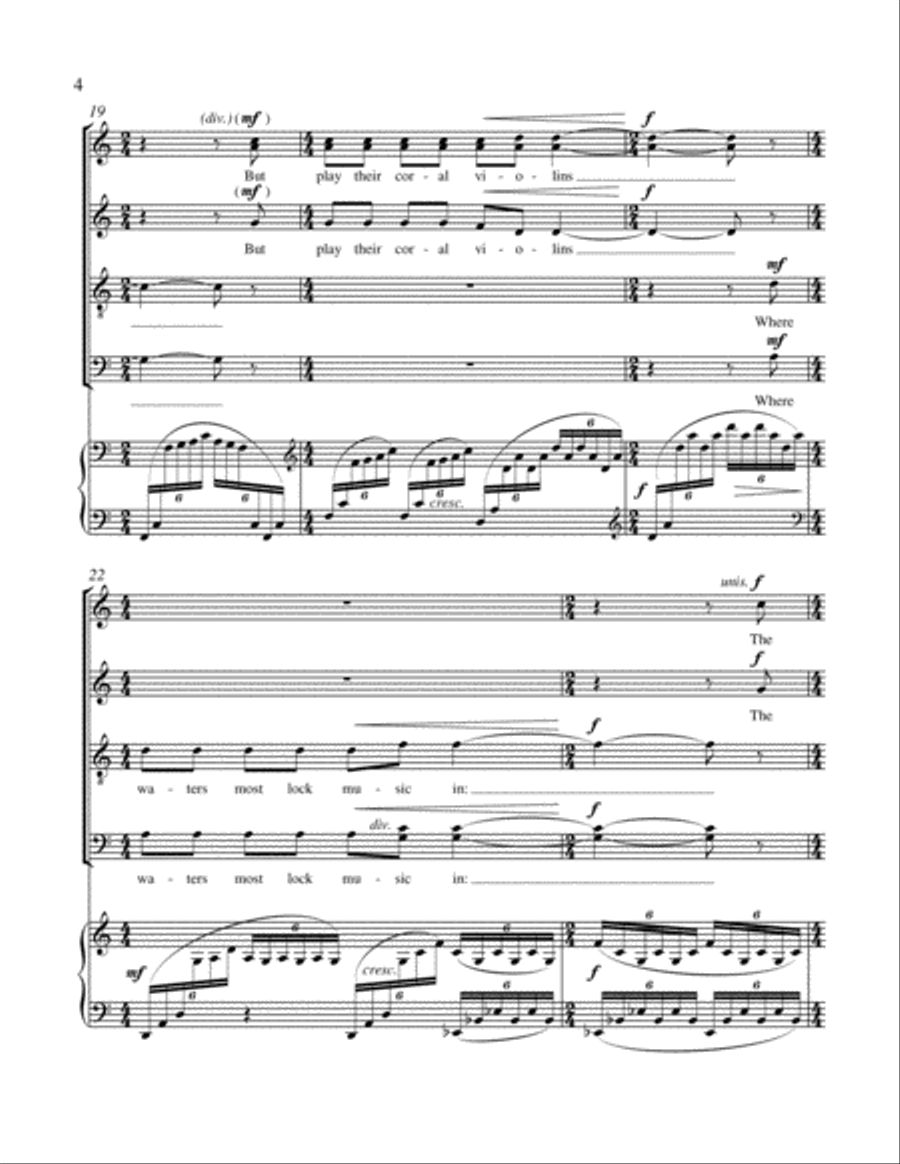1. The Bottom of the Sea 1. The Bottom of the Sea Divisi scores gallery preview page 5
