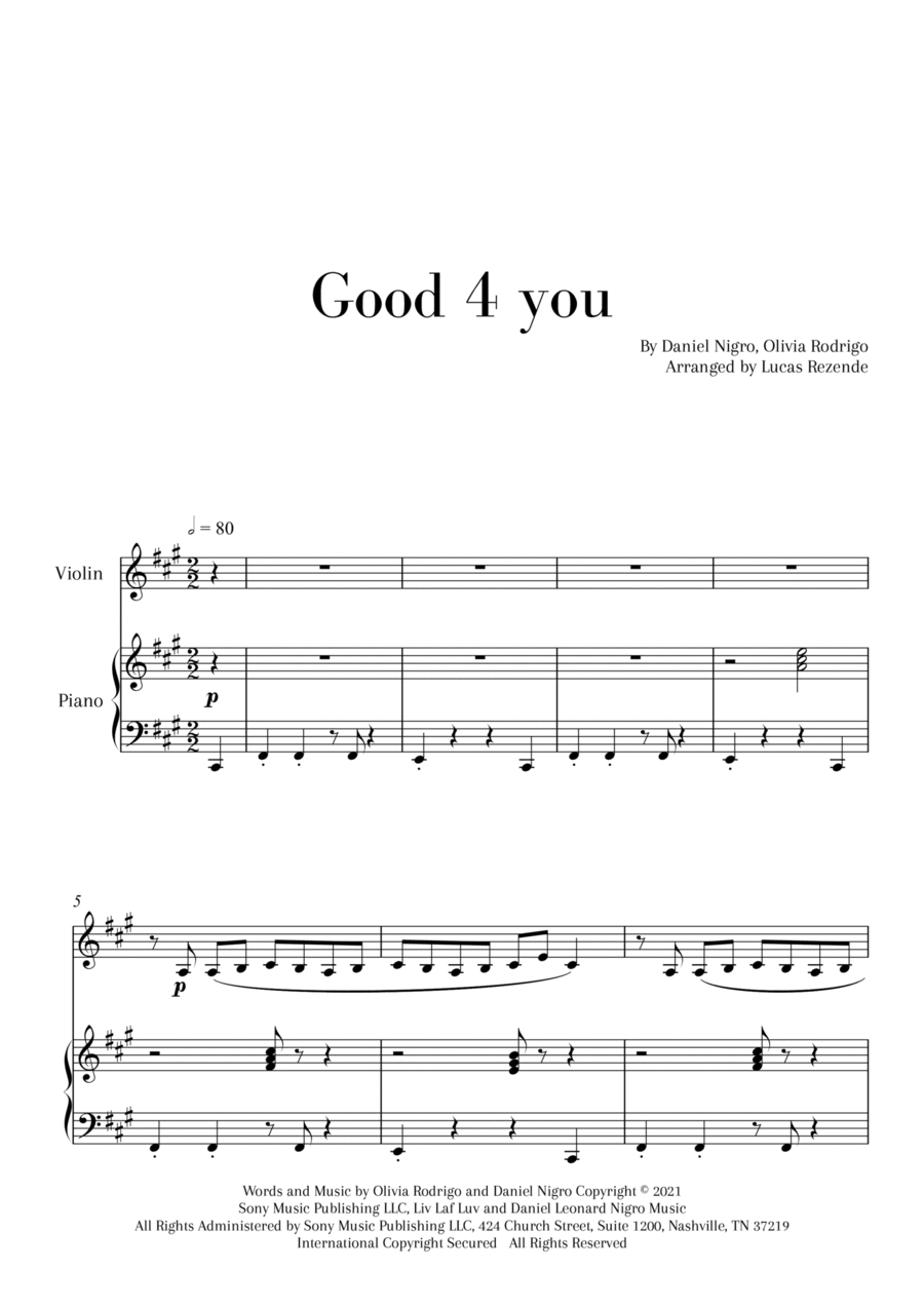 Good 4 U Good 4 U Small Ensemble scores gallery preview page 1