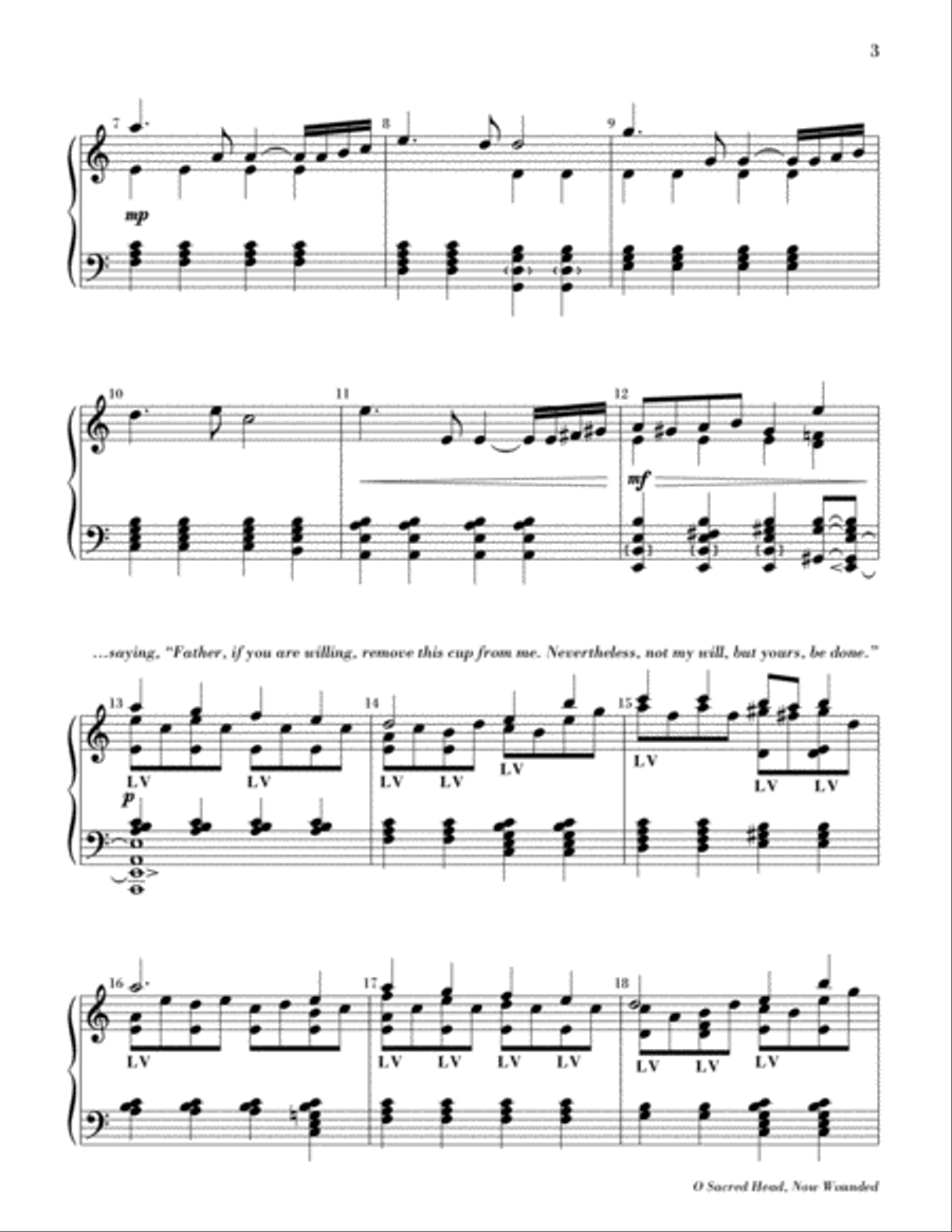O Sacred Head, Now Wounded Children's Choir scores gallery preview page 3