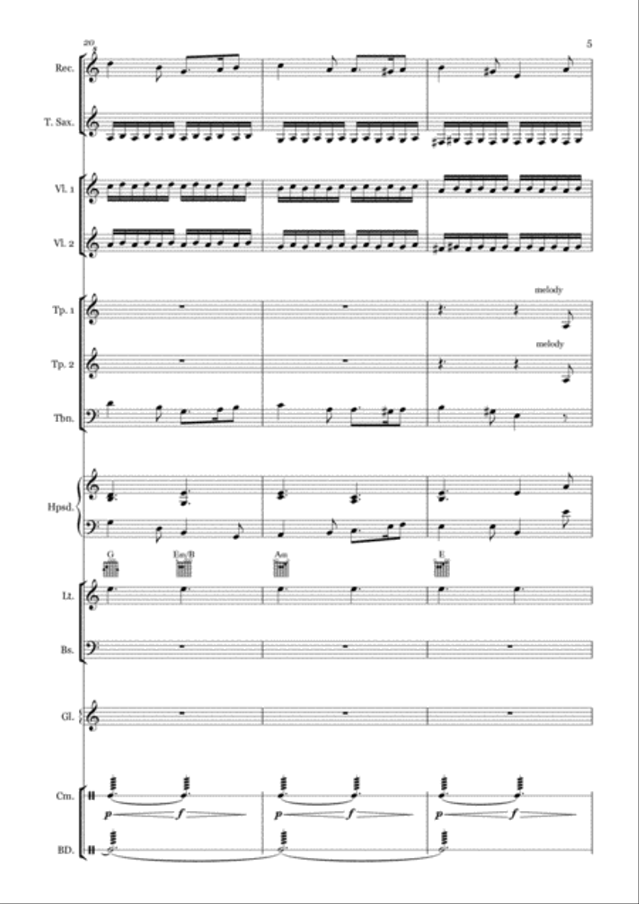 GREENSLEEVES for School Concert Band Concert Band scores gallery preview page 5