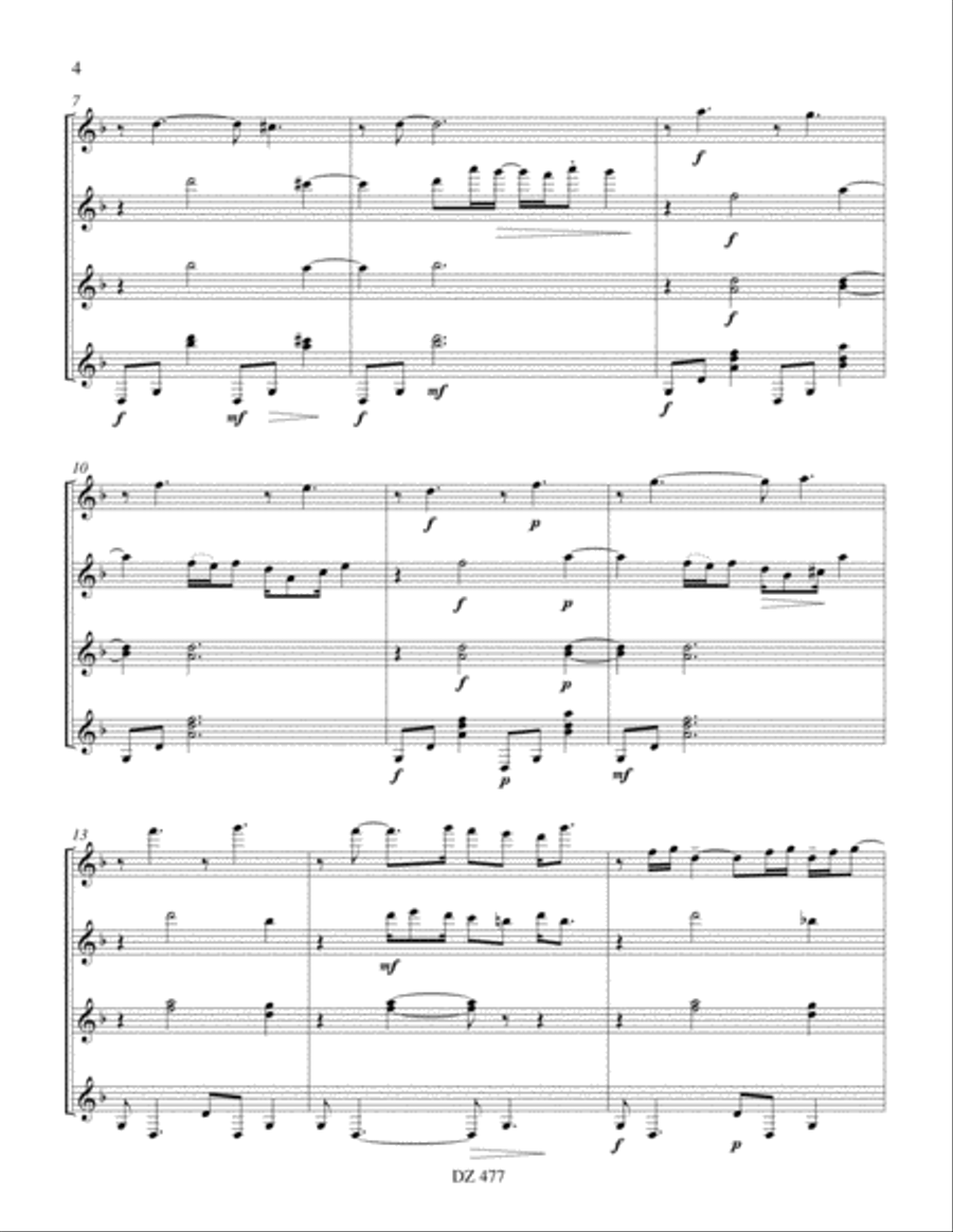 Gnossienne pour Droopy Guitar Ensemble scores gallery preview page 4