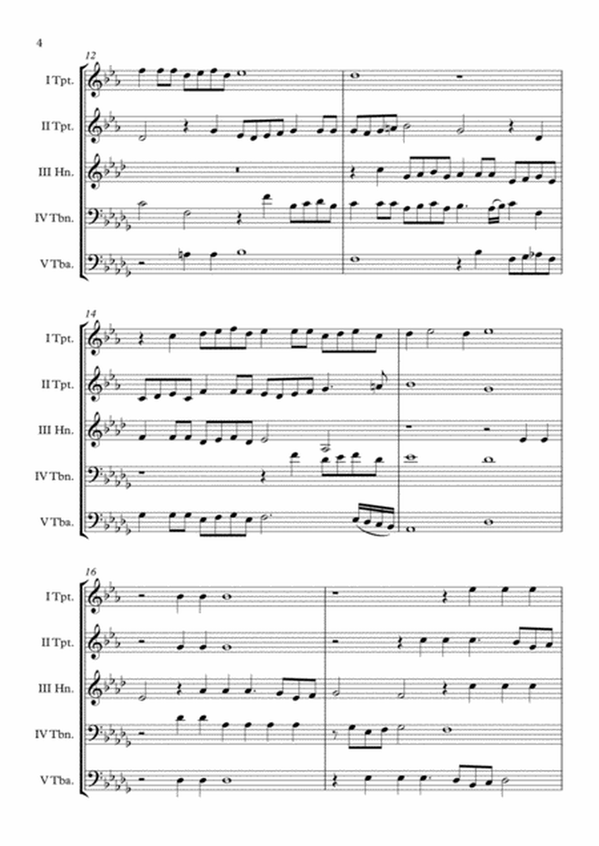 Alma affilitta SWV 4 (Heinrich Schütz) Brass Quintet arr. Adrian Wagner image number null