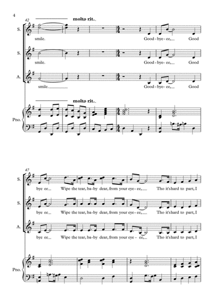 A Medley of Popular Songs from the First World War for SSA choir