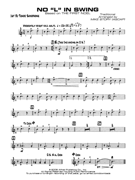 No "L" in Swing: B-flat Tenor Saxophone