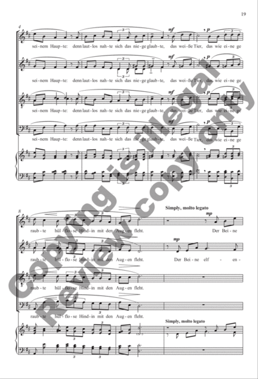 Selected Secular Choral Works of Julian Wachner 4-Part scores gallery preview page 13