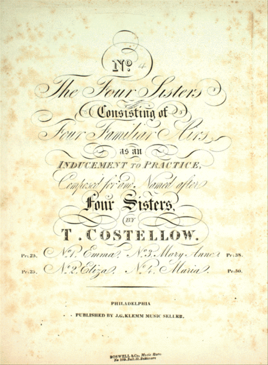 No. 4. The Four Sisters Piano Solo scores gallery preview page 1