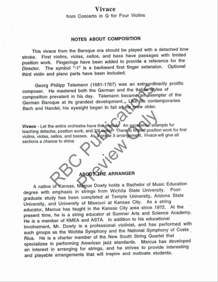 Vivace (Score) String Orchestra scores gallery preview page 4