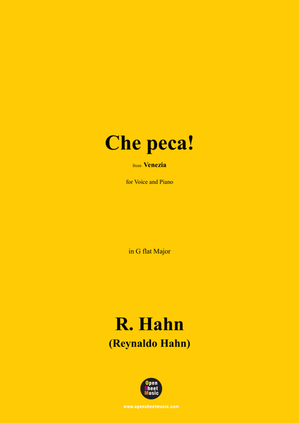 R. Hahn-Che peca!,in G flat Major