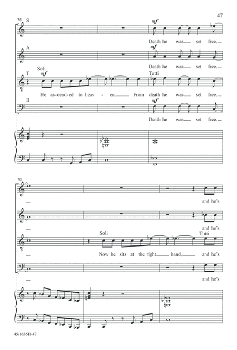 Mass: A Celebration of Love and Joy 4-Part scores gallery preview page 47