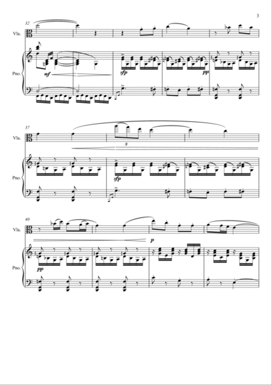 Claude Debussy - Fantoches (Viola Solo) Small Ensemble scores gallery preview page 3