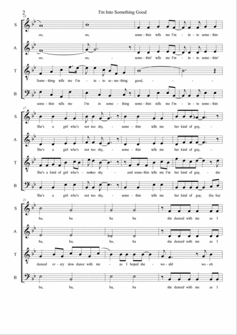 I'm Into Something Good 4-Part scores gallery preview page 2