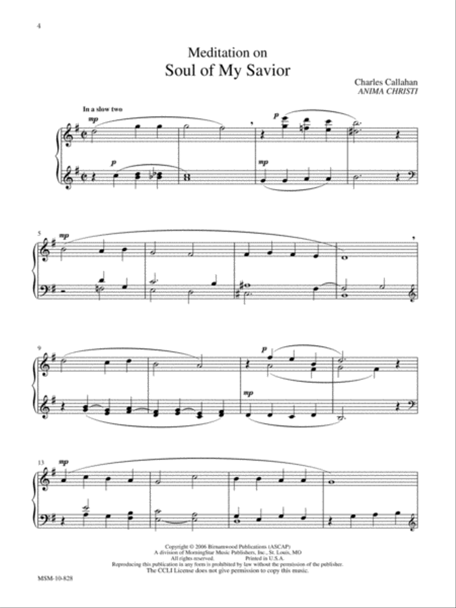 Communion Music for Manuals, Set 2 Organ scores gallery preview page 3