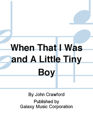 Book cover for When That I Was and A Little Tiny Boy