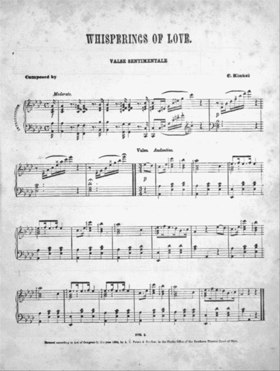 Whisperings of Love. Valse Piano Solo scores gallery preview page 2