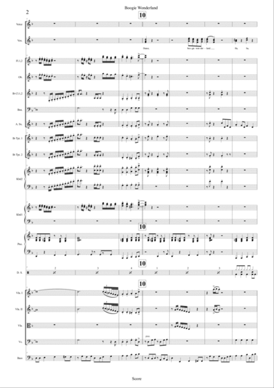 Boogie Wonderland Full Orchestra scores gallery preview page 2