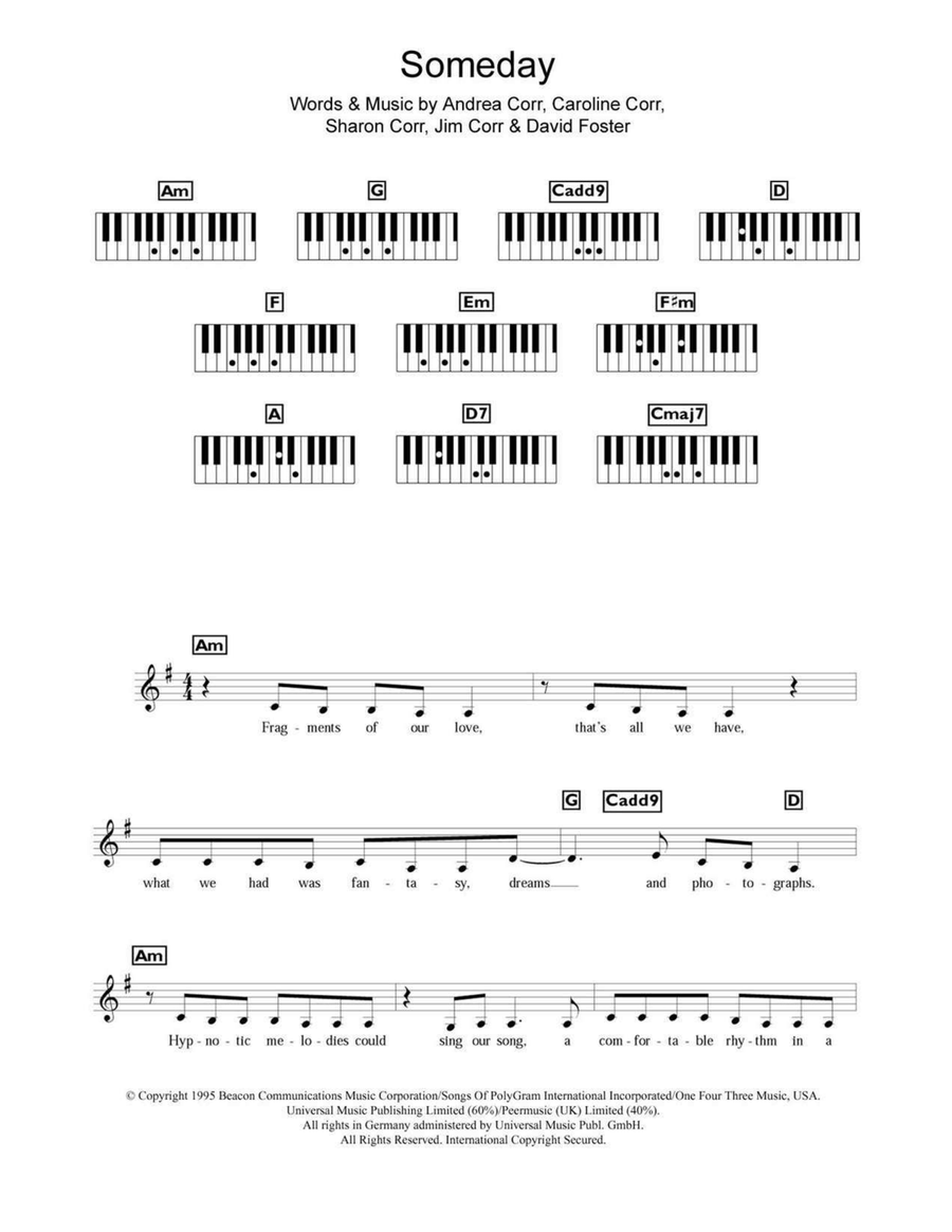 Someday Someday Piano scores gallery preview page 1