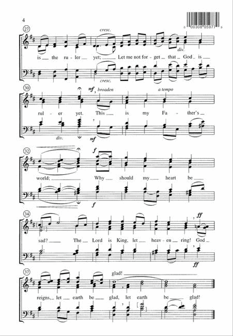 This Is My Father's World 4-Part scores gallery preview page 4