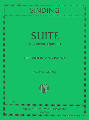 Book cover for Suite in A minor, Op. 10