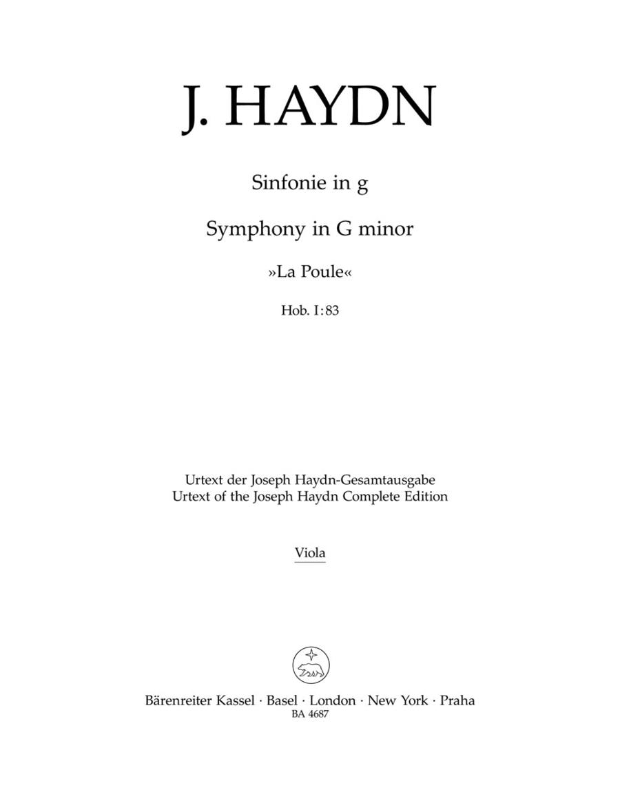 Symphony g minor Hob. I:83 'La Poule' Viola scores gallery preview page 1