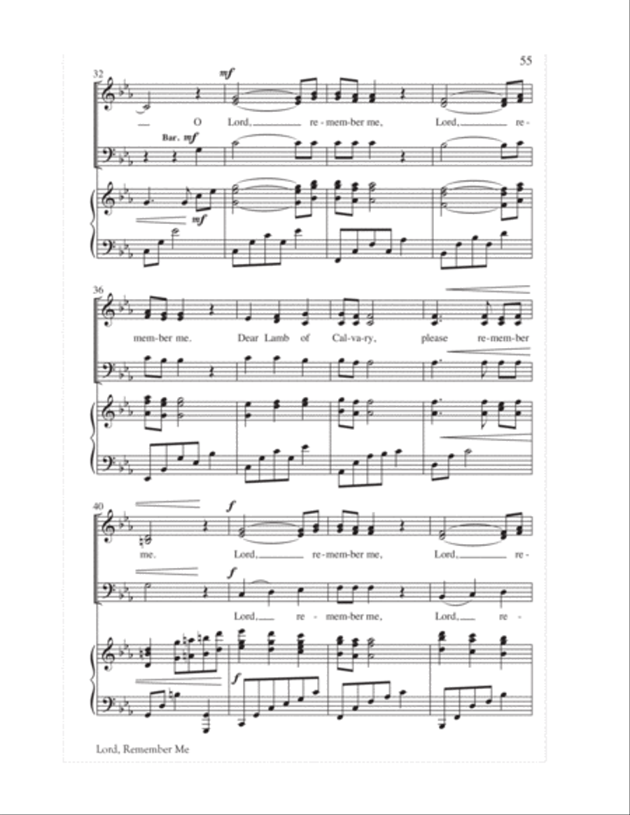 We Remember Calvary (SAB) 3-Part scores gallery preview page 58