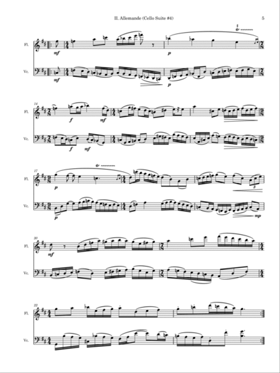 Suite in G (with hiccups) Flute scores gallery preview page 5