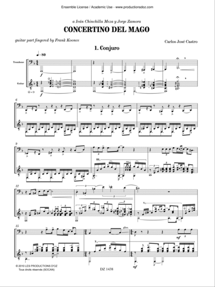 Concertino del Mago Concertino del Mago Trombone scores gallery preview page 2