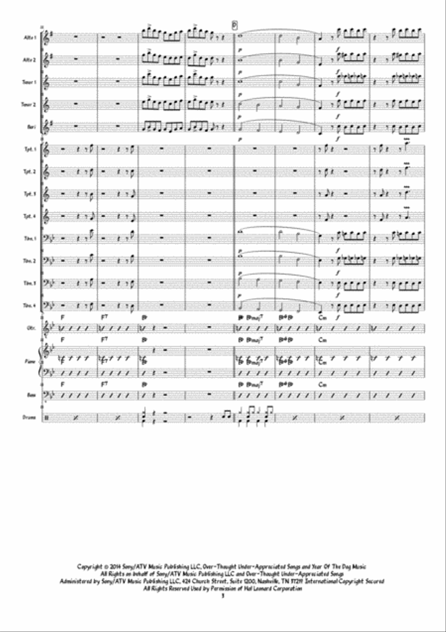 All About That Bass Small Ensemble scores gallery preview page 3
