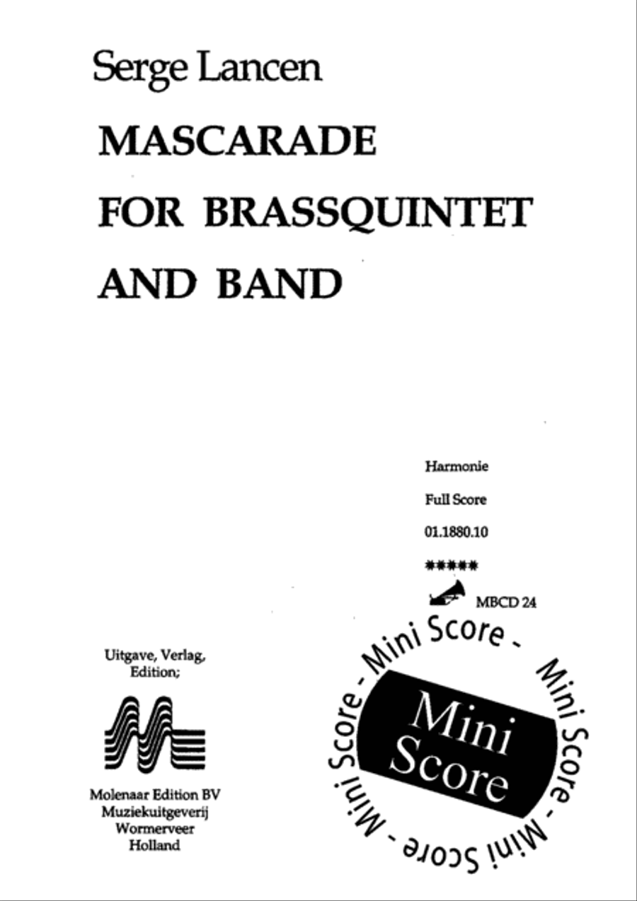 Mascarade for Brassquintet Concert Band scores gallery preview page 3