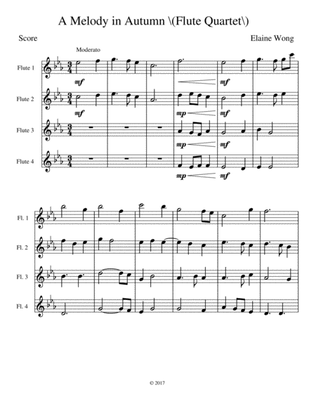 A Melody in Autumn (Flute Quartet)
