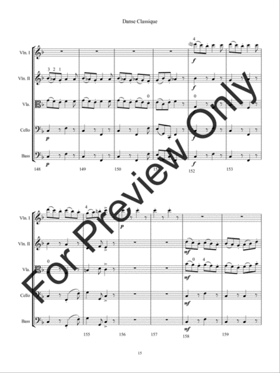 Danse Classique Danse Classique String Orchestra scores gallery preview page 18