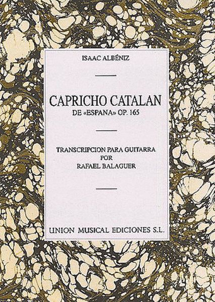 Albeniz Capricho Catalan (balaguer) Guitar