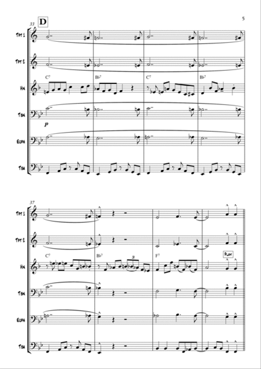 Watermelon Man Brass Ensemble scores gallery preview page 5