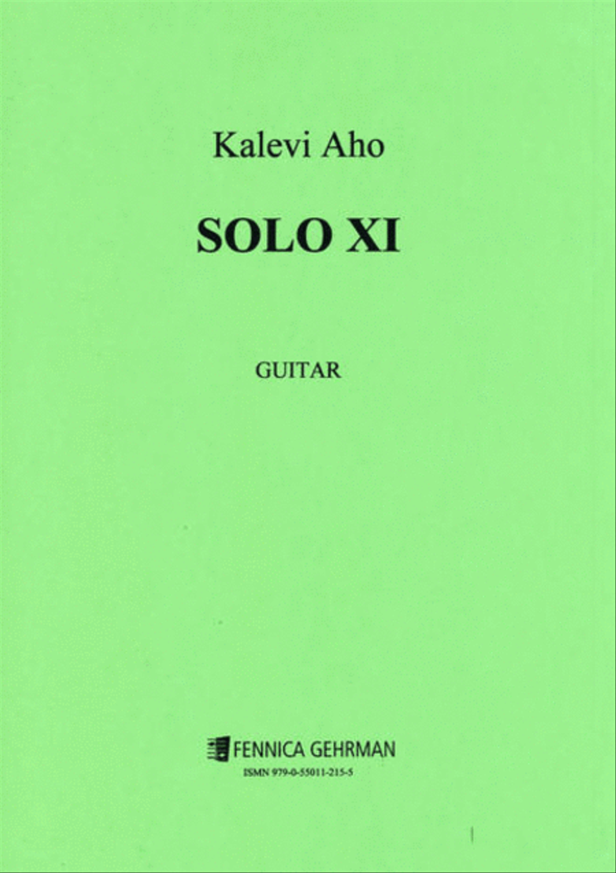 Solo XI for guitar Guitar scores gallery preview page 1