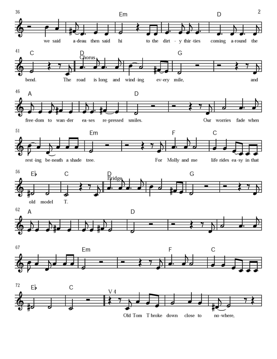 Molly And Me Molly And Me Acoustic Guitar scores gallery preview page 2