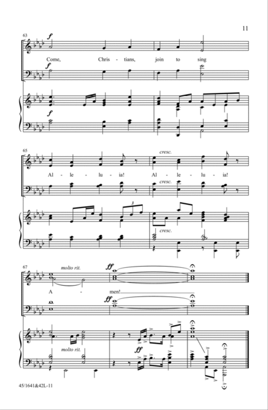 A Festival of Hymns SATB (Digital Download) 4-Part scores gallery preview page 11
