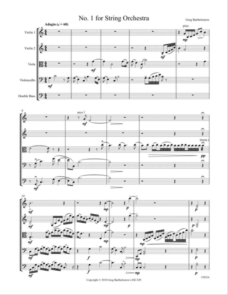 Suite for String Orchestra String Orchestra scores gallery preview page 3