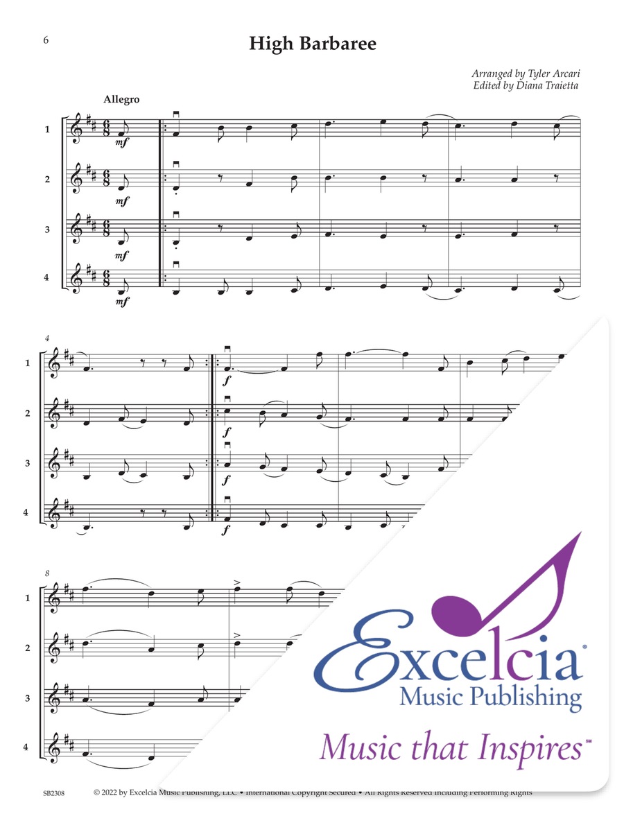 Adaptable Quartets (Sea Shanties) Violin scores gallery preview page 7