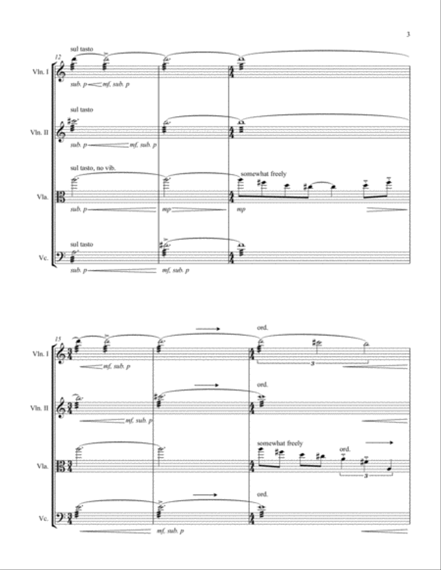 Traversing the Upward Road - String Quartet String Quartet scores gallery preview page 3