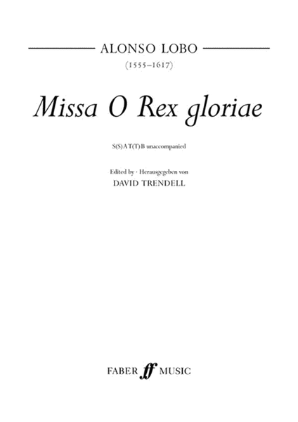 Missa O Rex Gloriae 4-Part - Sheet Music