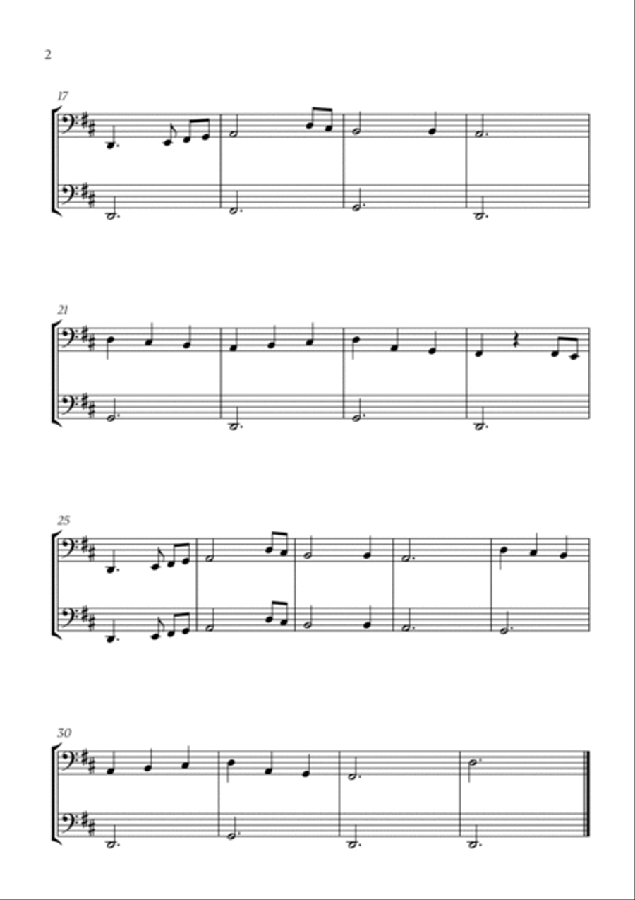 The First Noel (for Trombone and Bassoon) Trombone Duet scores gallery preview page 2